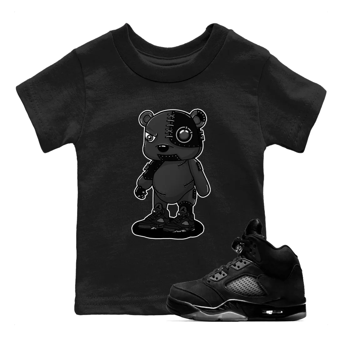 Kids Convenient delivery Sneaker SNRT Jordan - 5 Cat Black Air Bear Exclusive access Tees Cyborg