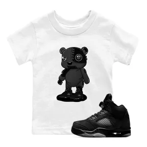 Kids Convenient delivery Sneaker SNRT Jordan - 5 Cat Black Air Bear Exclusive access Tees Cyborg