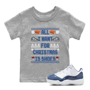 Kids I Sneaker Jordan SNRT Tees Christmas Is All Diffused Shoes For Blue Air 11 International shipping Want Best-seller -
