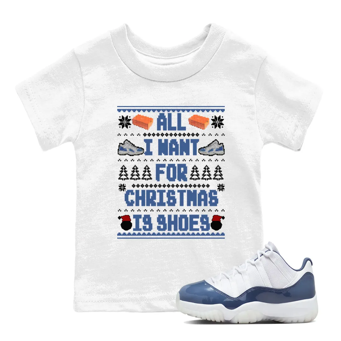 Kids I Sneaker Jordan SNRT Tees Christmas Is All Diffused Shoes For Blue Air 11 International shipping Want Best-seller -