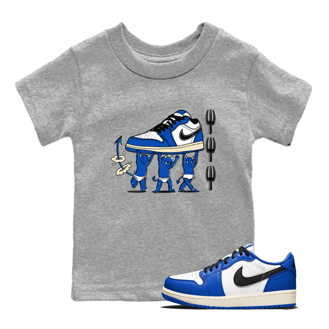 Kids Shockproof Tees SNRT Jordan Devil 1 Air Royal Babies - Game Sneaker Superior-grade