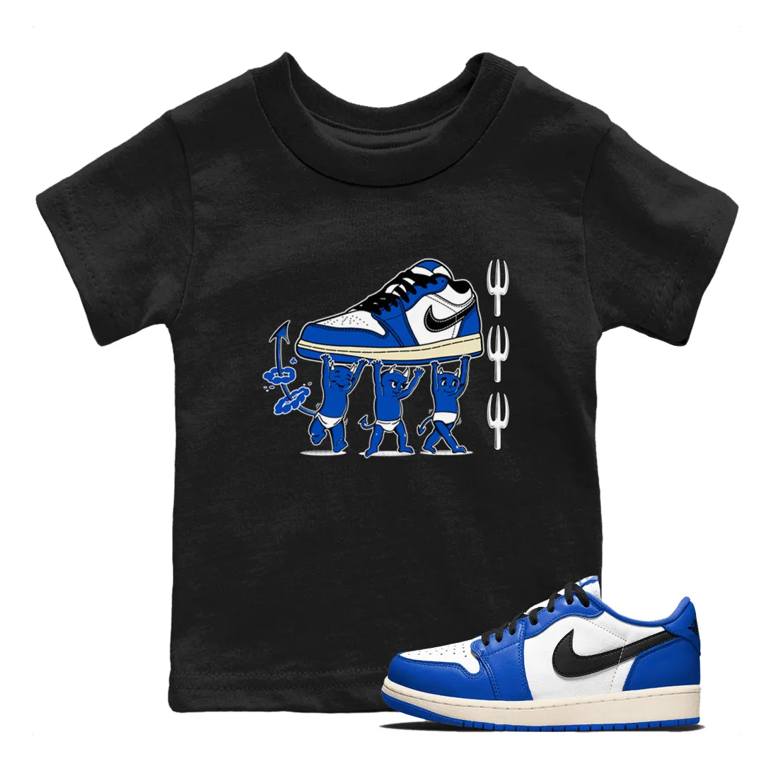 Kids Shockproof Tees SNRT Jordan Devil 1 Air Royal Babies - Game Sneaker Superior-grade