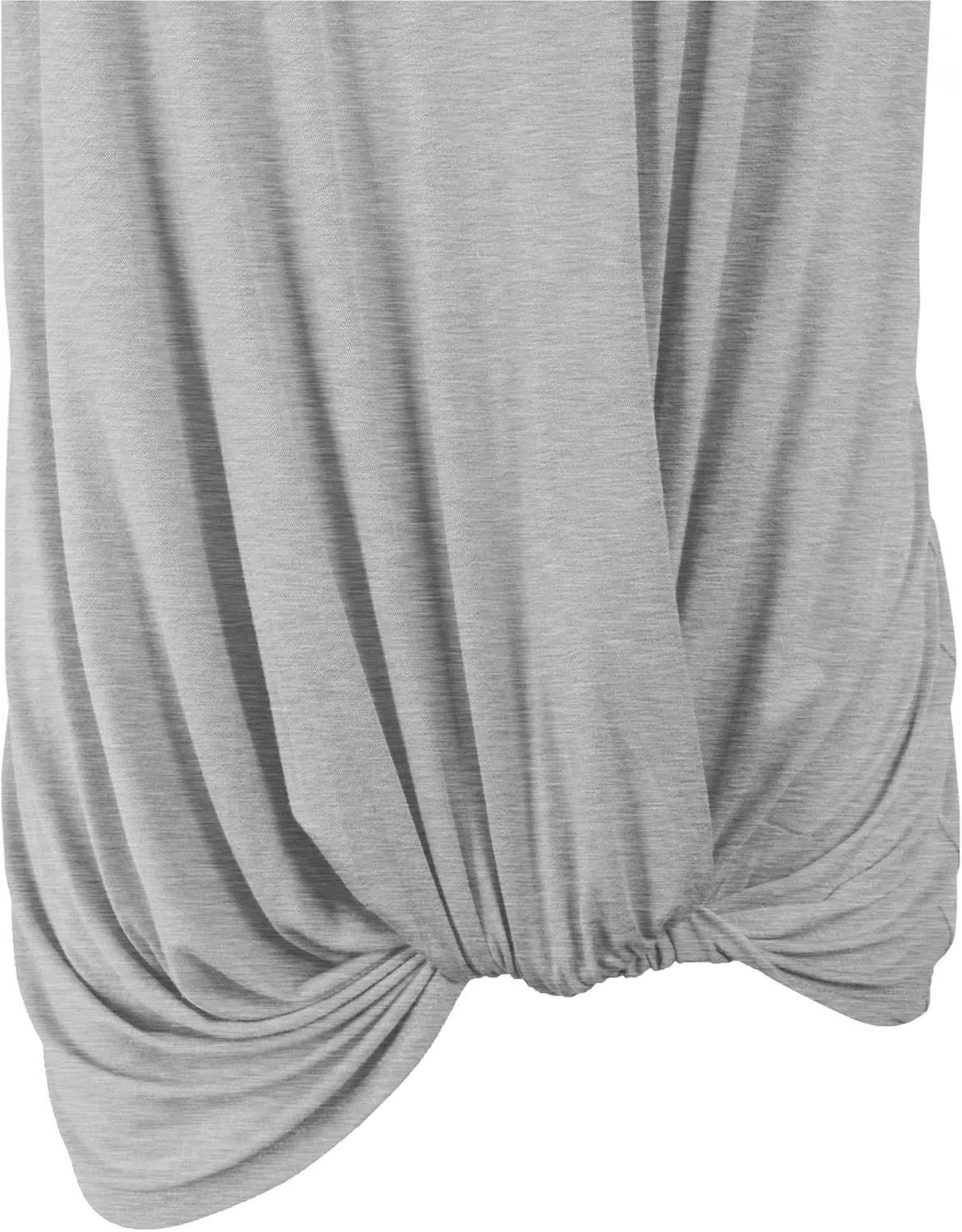 KOGMO Womens Solid Basic Boatneck Dolman Top with Knot on Hemline