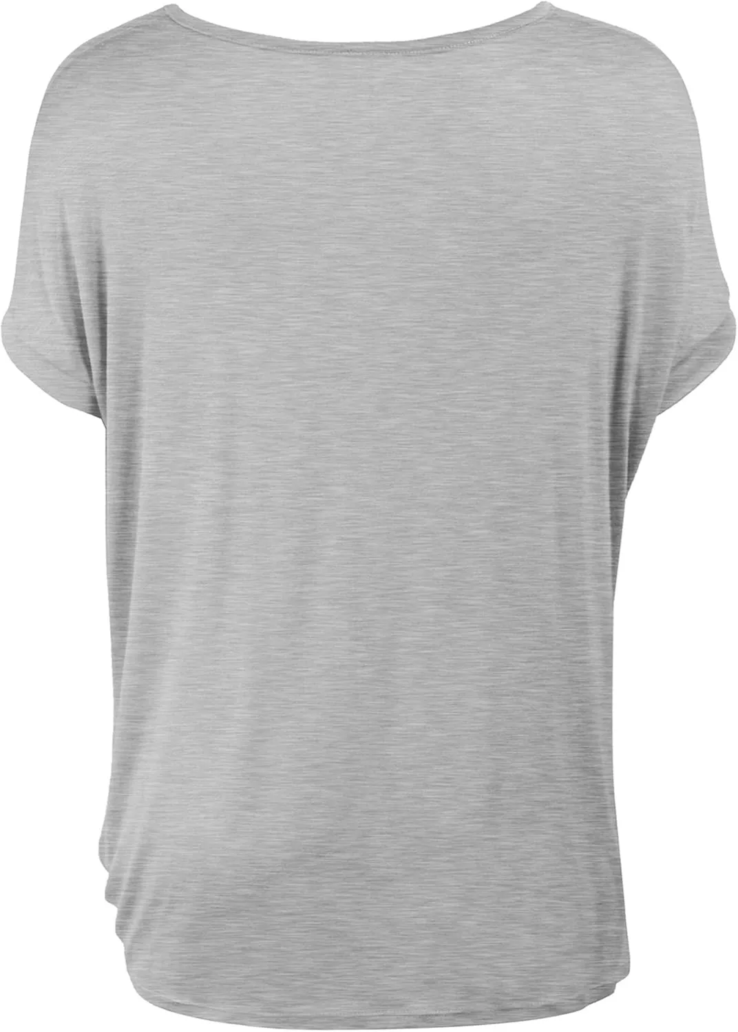 KOGMO Womens Solid Basic Boatneck Dolman Top with Knot on Hemline