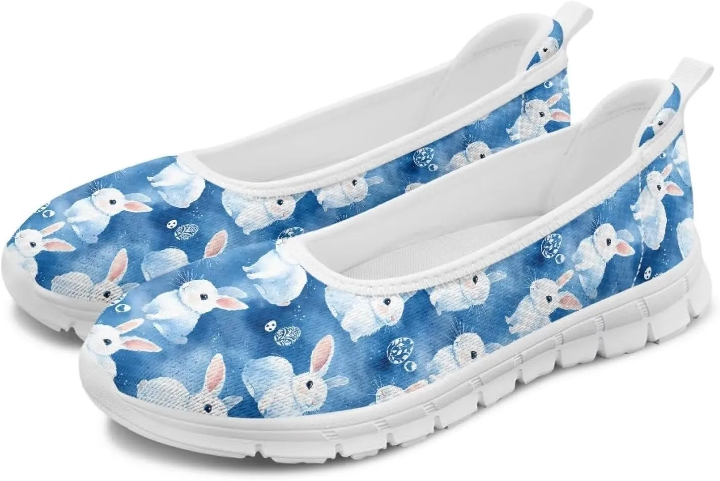 Ladies Slip on Loafer Shoes Womens Flats Shoes Ballet Pregnant Women Work Casual Comfortable White Sole