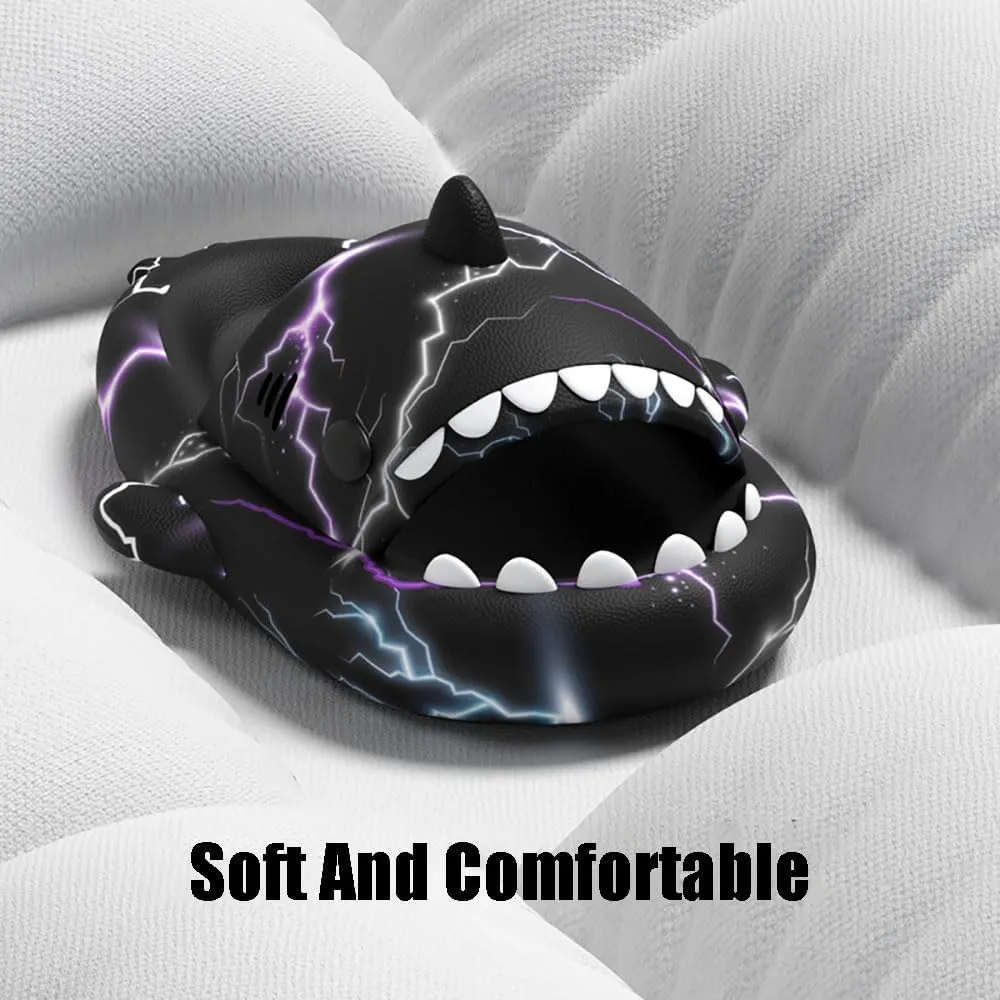 Lantern Fish Shark Slippers, Angler Fish Slides, Glow in the Dark Super Soft, Comfy, Shark Sandals For Women Men