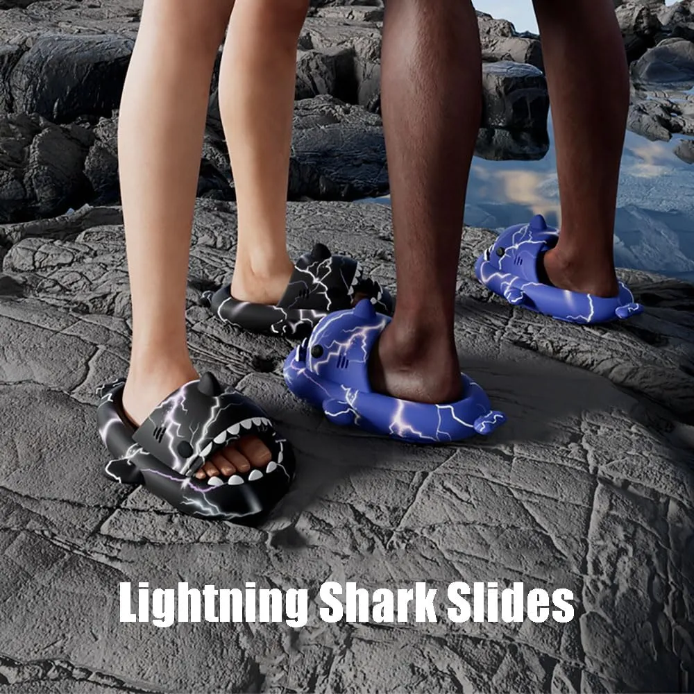 Lantern Fish Shark Slippers, Angler Fish Slides, Glow in the Dark Super Soft, Comfy, Shark Sandals For Women Men