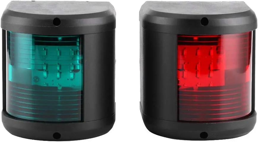 LED Boat Navigation Lights,5W IP65 Waterproof Red&Green Sidelights Marine Sailing Signal Lights Navigation lamp for Bow Side,Port,Starboard,Pontoons,Chandlery Boat,Yacht,Skeeter,DC 12V