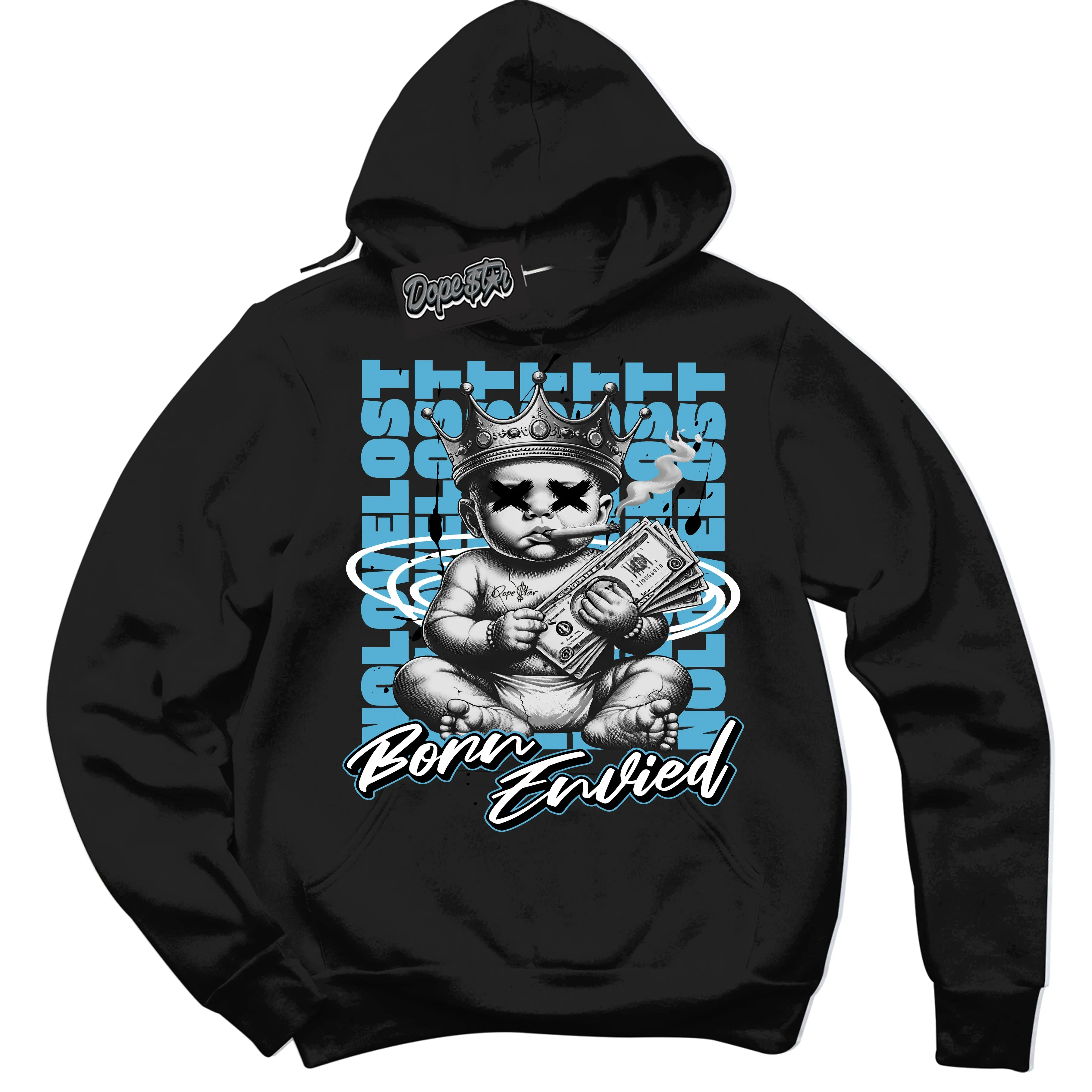 Legend Blue 11s Sneaker Hoodie Born Envied Graphic