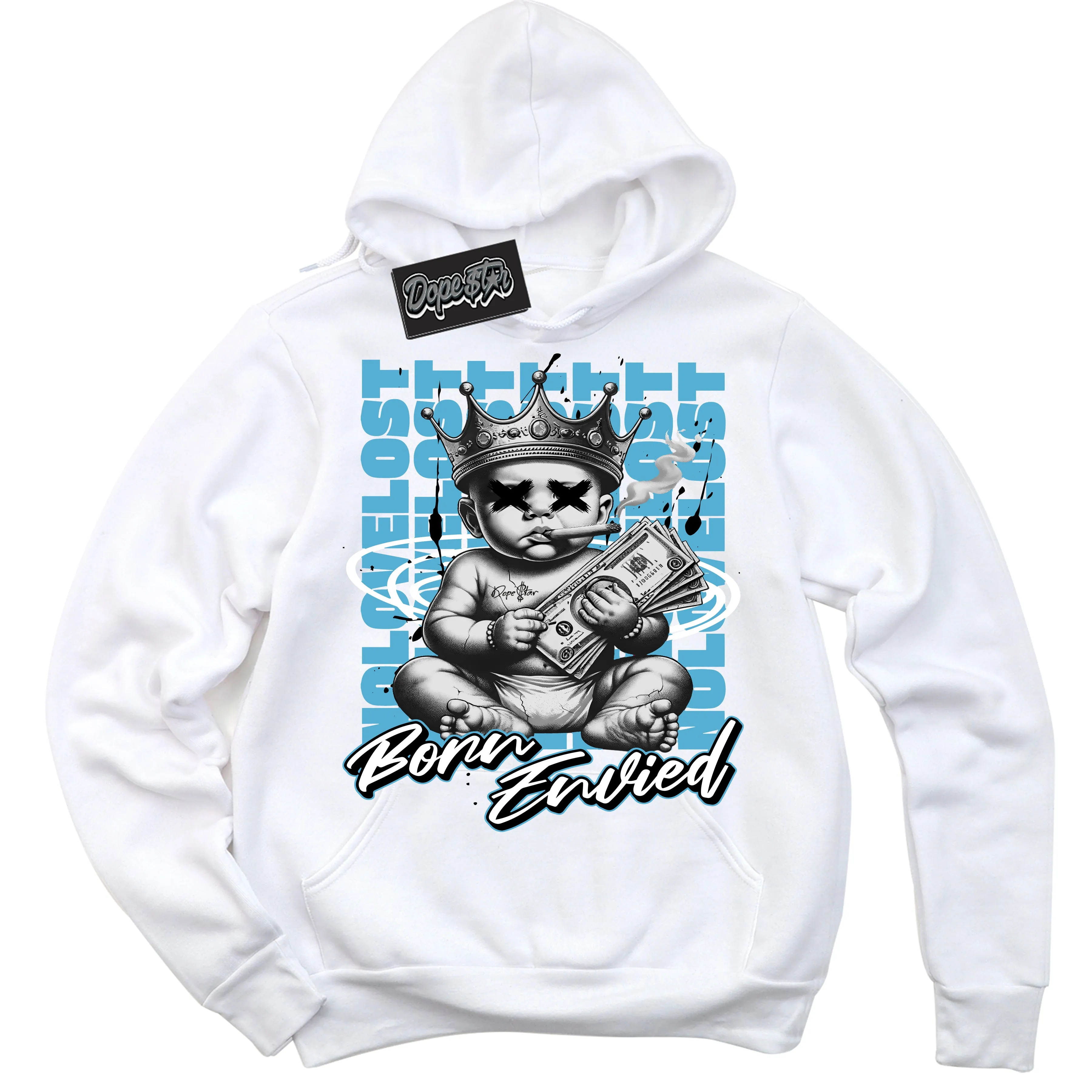Legend Blue 11s Sneaker Hoodie Born Envied Graphic