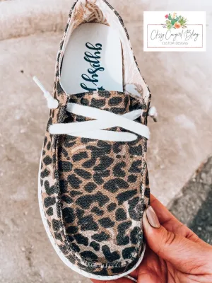 Leopard Boat Shoe