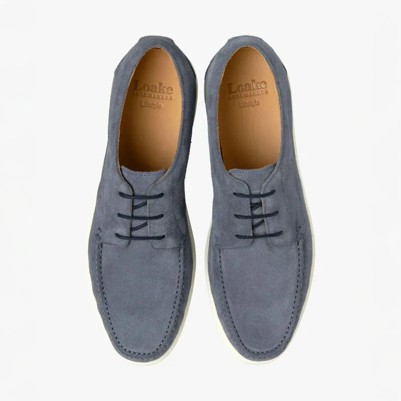 LOAKE Sardinia Shoe in Light Blue Suede