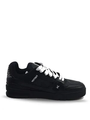 louis vuitton SKATE TRAINER PREMIUM SNEAKERS FULL BLACK