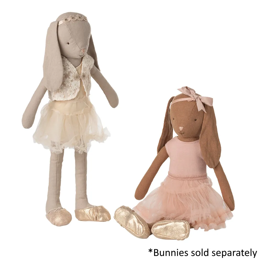 Maileg Bunny Size 3 Brown Ballet Suit And Skirt Rose