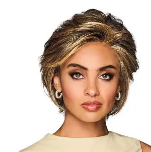 MAKE A STATEMENT Layered Modern Chin-Length Bob Wig, Designer Series by Hairuwear, Average Cap Size, GF11-25SS Honey Pecan