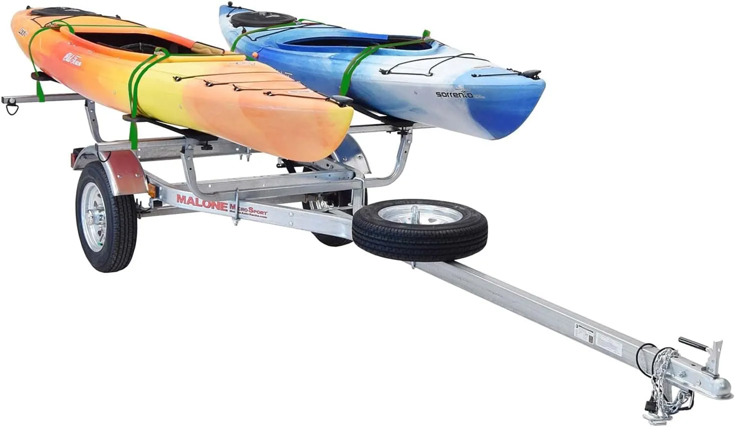 Malone MicroSport 2-Boat MegaWing Kayak Trailer Package
