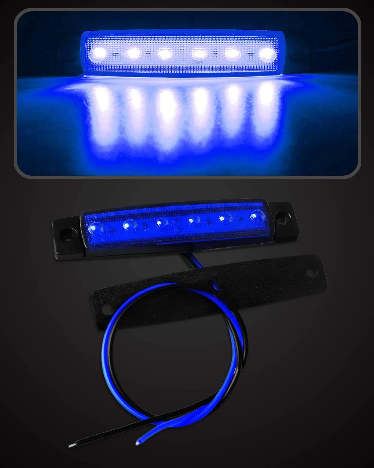 Marine Boat Lights, Utility Led Interior Lights for Deck Courtesy Transom Cockpit Light, 12v Waterproof Marine Lighs for Yacht Fishing Pontoon Boat Sailboat Kayak Bass Boat, Blue, 10PCS