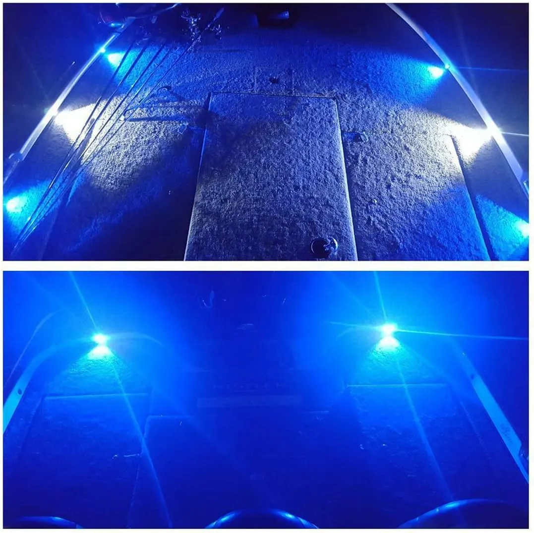 Marine Boat Lights, Utility Led Interior Lights for Deck Courtesy Transom Cockpit Light, 12v Waterproof Marine Lighs for Yacht Fishing Pontoon Boat Sailboat Kayak Bass Boat, Blue, 10PCS