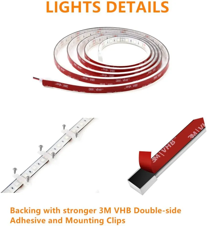 Marine Submersible Boat LED Strip Lights, 12V 8FT IP68 Waterproof Underwater Boat Lights, Boat Interior Light, Boat Deck Light Courtesy Lighting for Fishing Pontoon Kayak Boats, White