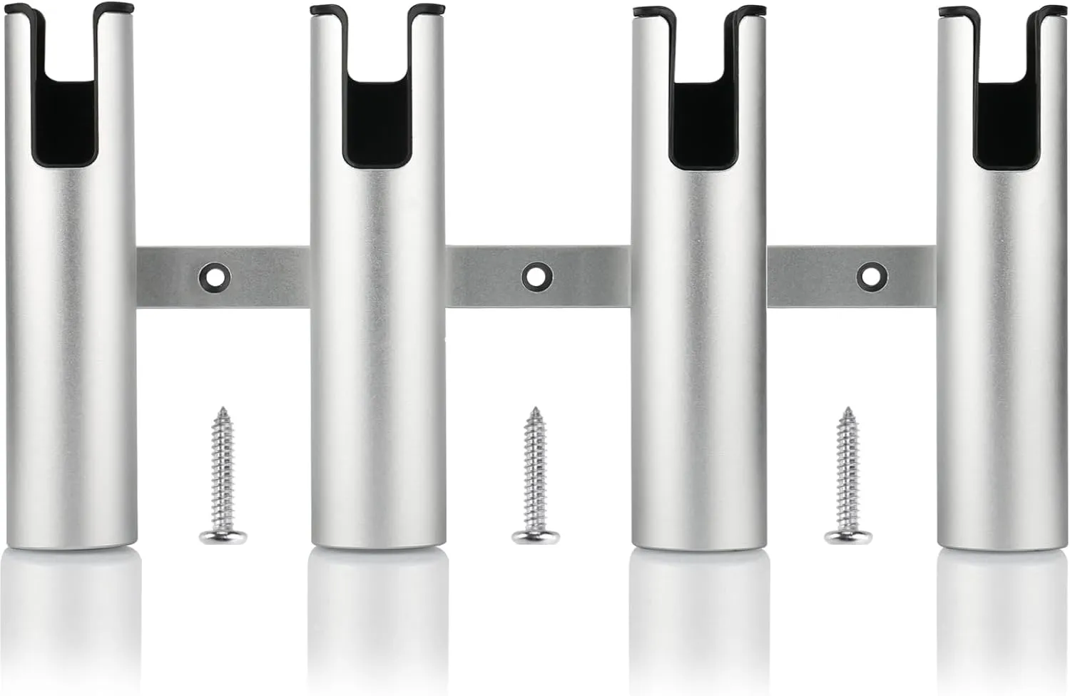 Marinebaby Aluminum Fishing Boat Rod Holder,3/4 Link Tube Aluminum Rod Rack, Suit Boats & Yacht ,Silver