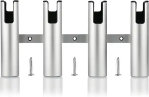 Marinebaby Aluminum Fishing Boat Rod Holder,3/4 Link Tube Aluminum Rod Rack, Suit Boats & Yacht ,Silver