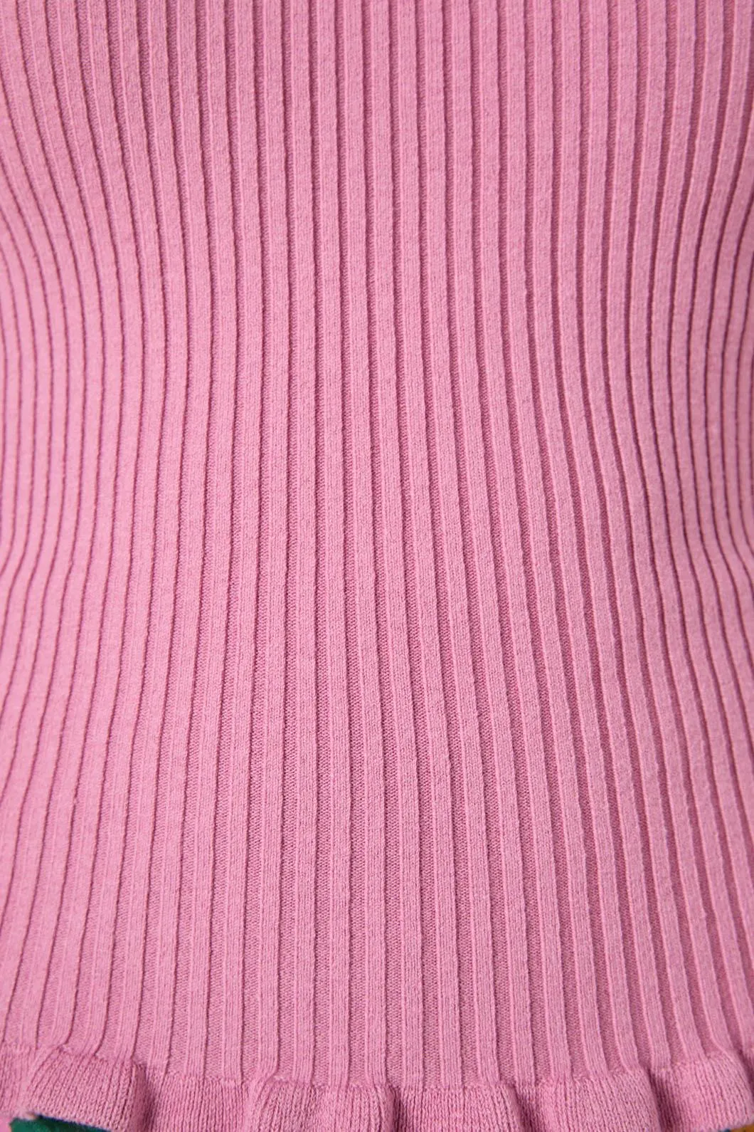 Maya Ruffle Rib Knit Top