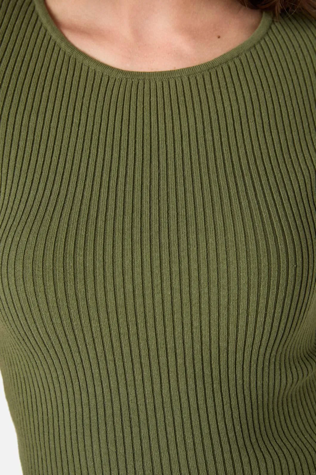 Maya Ruffle Rib Knit Top