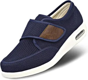 MEJORMEN Men's Edema Diabetic Shoes Adjustable Wide Width Outdoor Walking Sneakers Orthopedic Lightweight Comfy Casual Slippers for Elderly Swollen Feet Arthritis Recovery