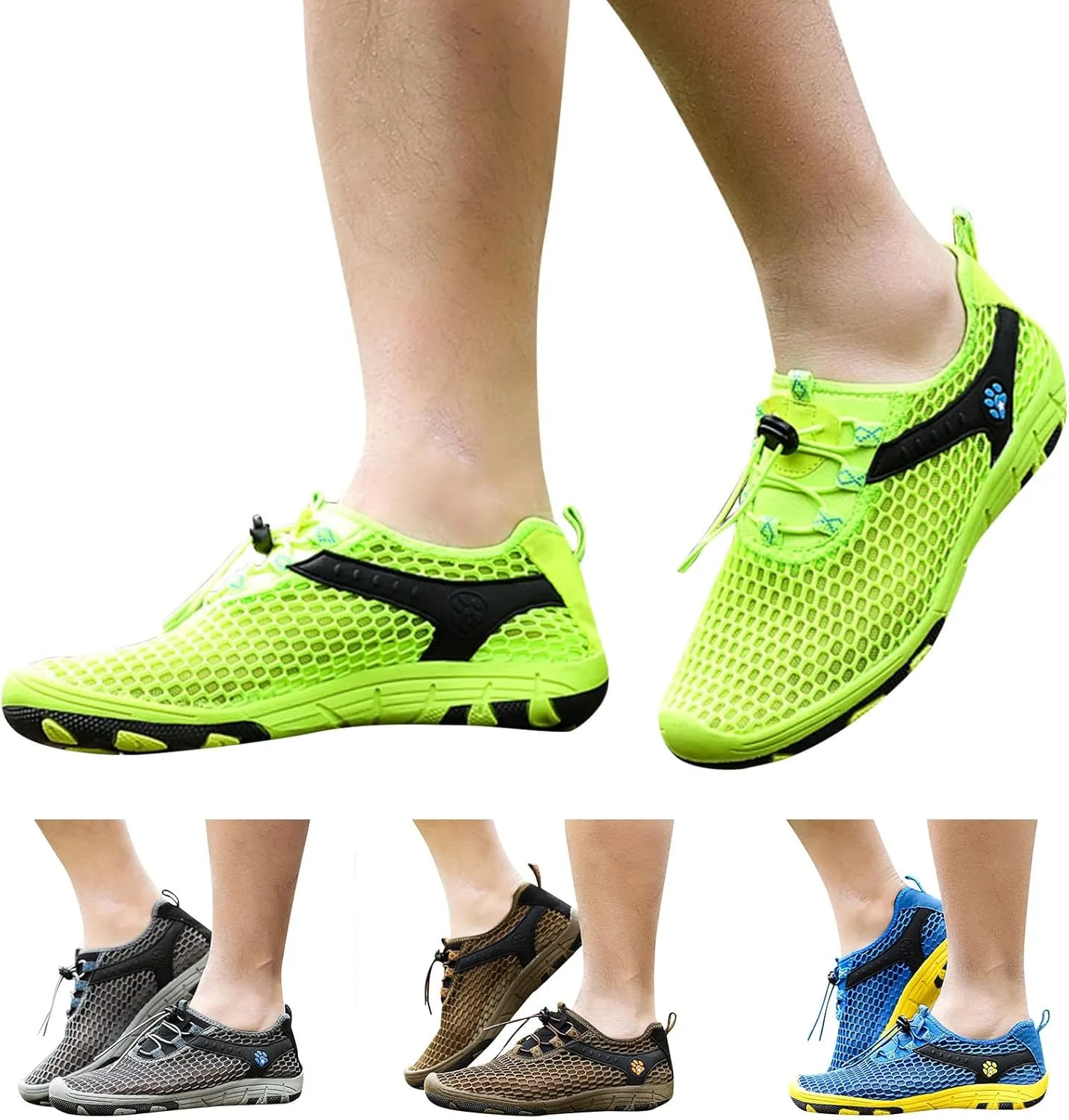 Memory Foam Versatile Shoes for Men Breathable Elastic Fly Woven Mesh Sneaker Lightweight Elderly Slip on Shoes