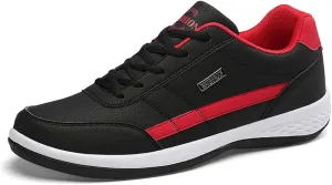 Men's All Seasons Solid Lace Up Jogging Shoes for Outdoor Park Walking Gym Workout, Non Slip Comfy Sneakers