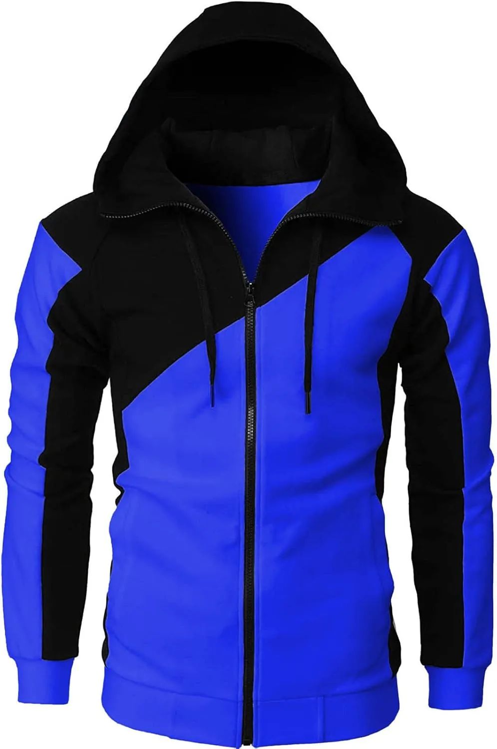 Men's Hoodies Casual Hooded Sweatshirts Training Long Sleeve Hoodies Zip Up Hoodies Solid Color Fall Pullover
