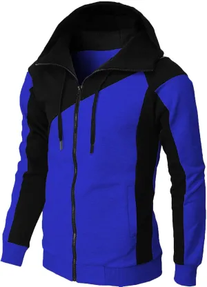 Men's Hoodies Casual Hooded Sweatshirts Training Long Sleeve Hoodies Zip Up Hoodies Solid Color Fall Pullover