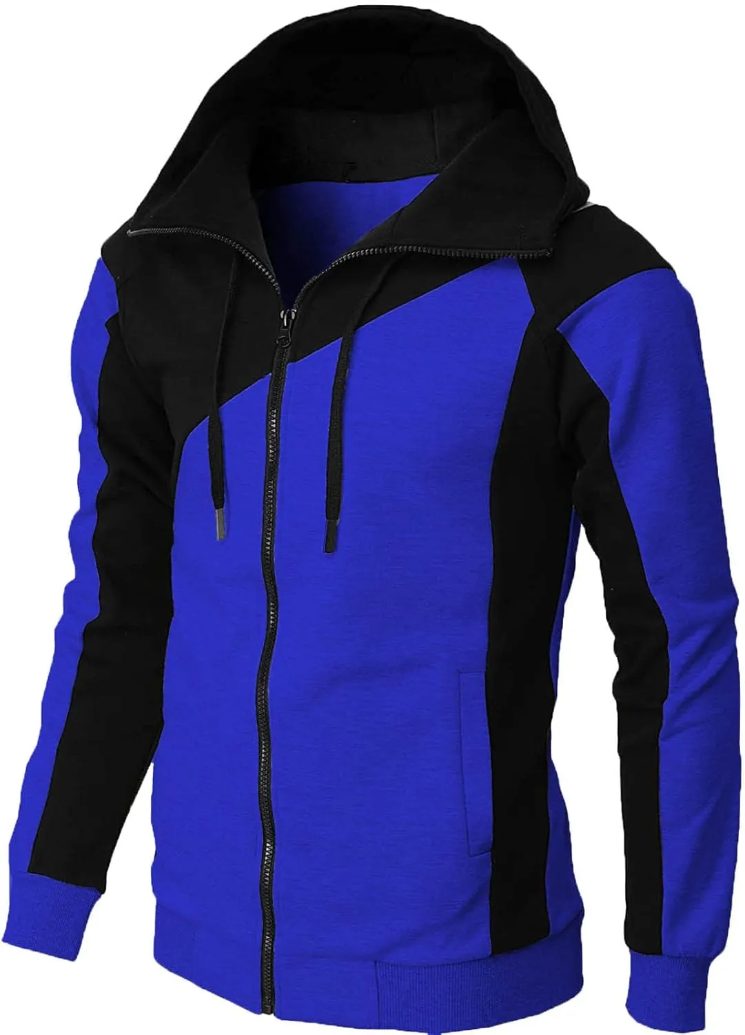 Men's Hoodies Casual Hooded Sweatshirts Training Long Sleeve Hoodies Zip Up Hoodies Solid Color Fall Pullover