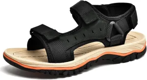 Men's Open Toe Sport Sandals for Summer Casual Walking Beach Outdoor Comfortable Lightweight Hiking Sandal with Arch Support