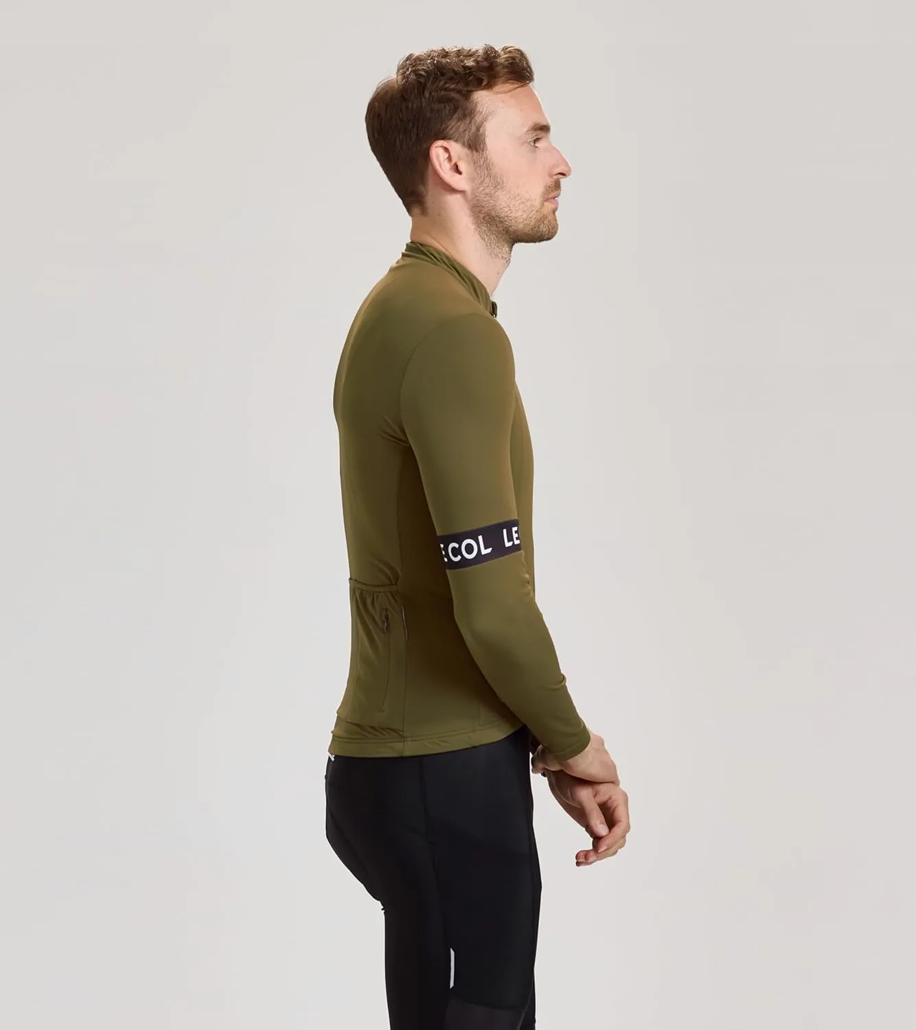 Men’s Sport Long Sleeve Jersey | Zip Closure Cycling Shirt | Rear Pockets, Sustainable Construction, Relaxed Fit