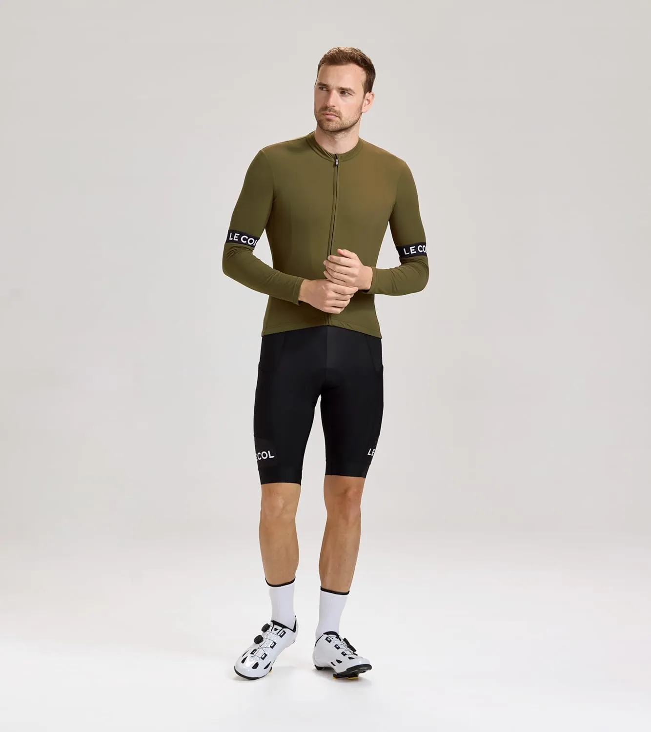 Men’s Sport Long Sleeve Jersey | Zip Closure Cycling Shirt | Rear Pockets, Sustainable Construction, Relaxed Fit