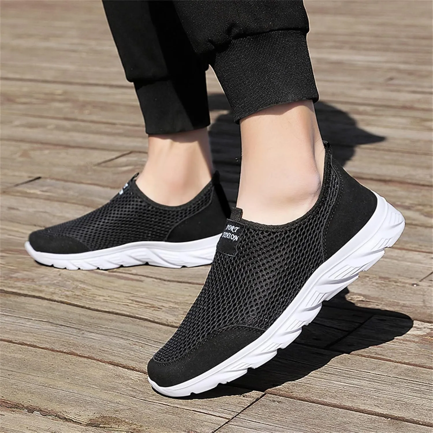 Men's Stylish Lightweight Sneakers Breathable Casual Comfortable Walking Sneaker Arch Support Plantar Fasciitis