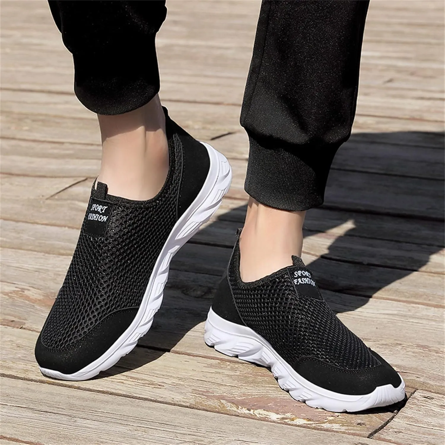 Men's Stylish Lightweight Sneakers Breathable Casual Comfortable Walking Sneaker Arch Support Plantar Fasciitis