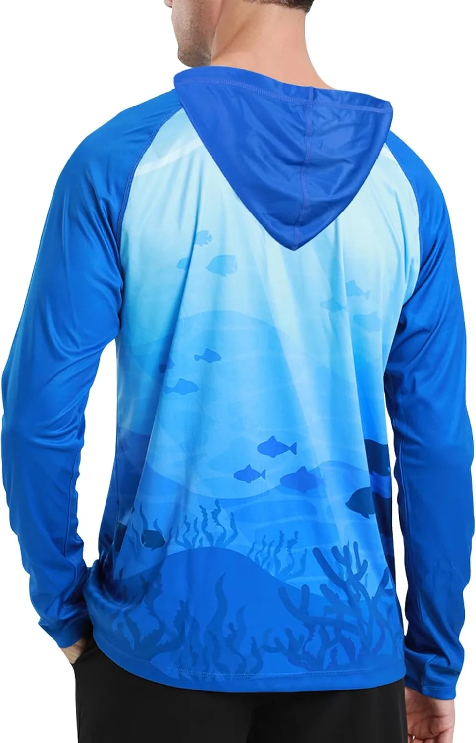 Men's UPF 50  Sun Protection Hoodie Shirt Long Sleeve SPF Fishing Outdoor UV Hiking Lightweight Shirts