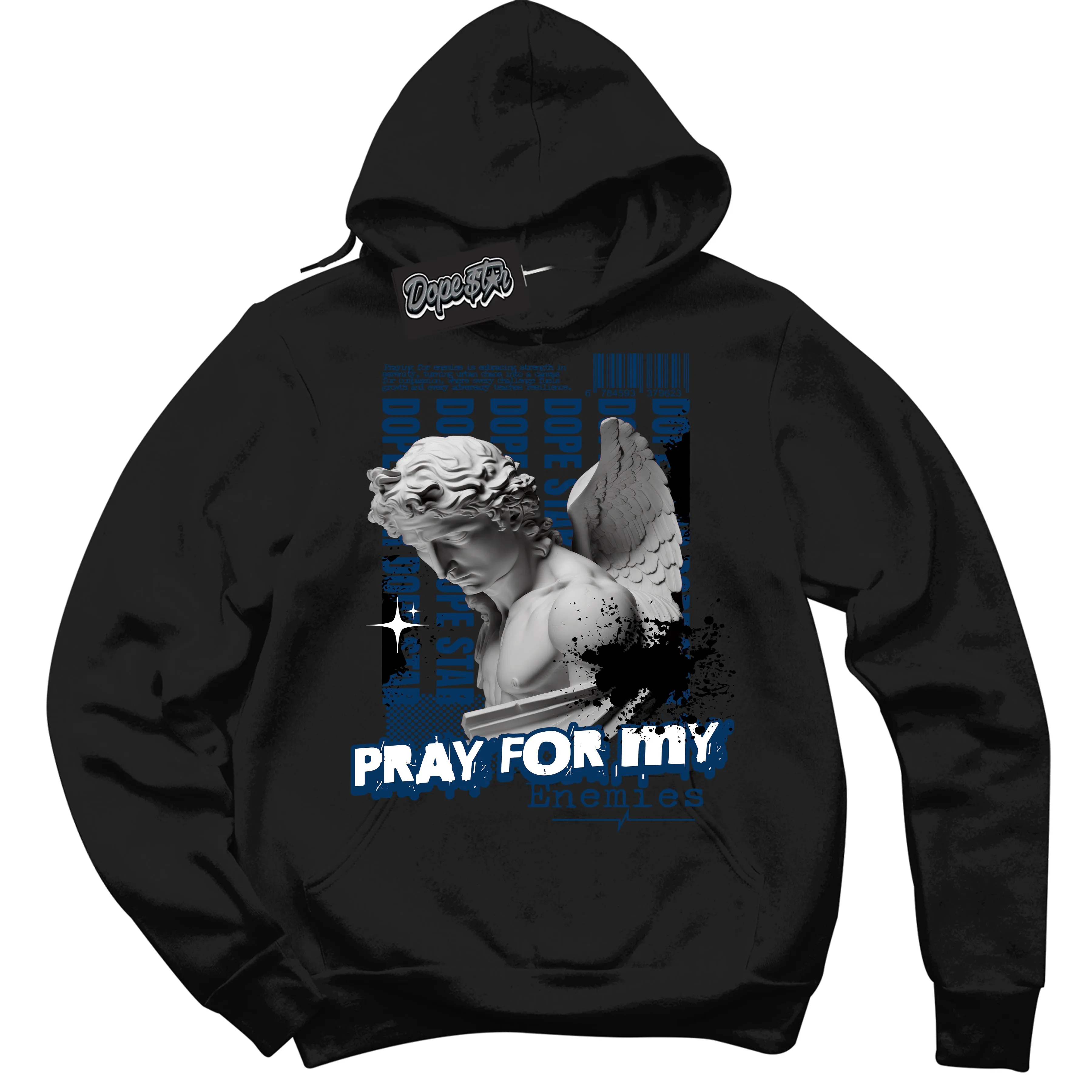 Midnight Navy 1s Sneaker Hoodie Pray Enemies Graphic