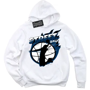 Midnight Navy 1s Sneaker Hoodie Street Ball Graphic