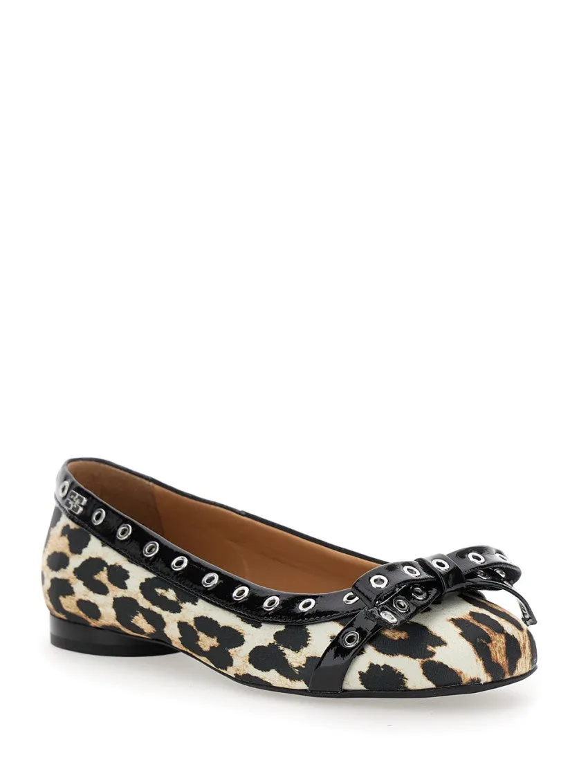 Multicolor Satin Ballet Flats