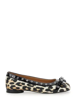 Multicolor Satin Ballet Flats