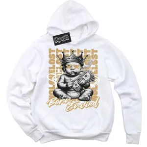 MVP White Metallic Gold Sneaker Hoodie Born Envied Graphic