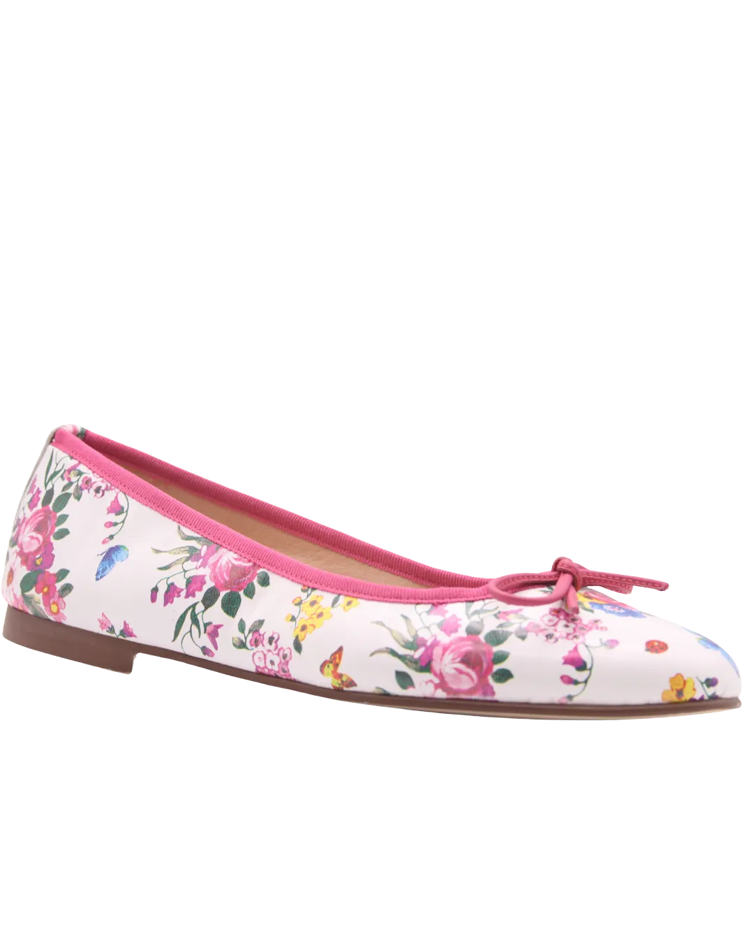 Naomi - Pink Floral Leather