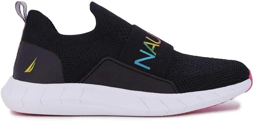 Nautica Youth Girls Slip-On Athletic Sneakers - Stylish Running and Tennis Shoes for Little and Big Kids