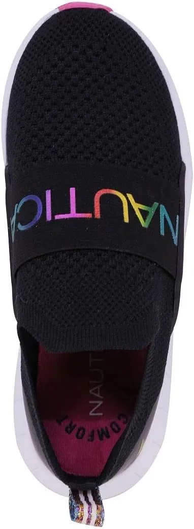 Nautica Youth Girls Slip-On Athletic Sneakers - Stylish Running and Tennis Shoes for Little and Big Kids
