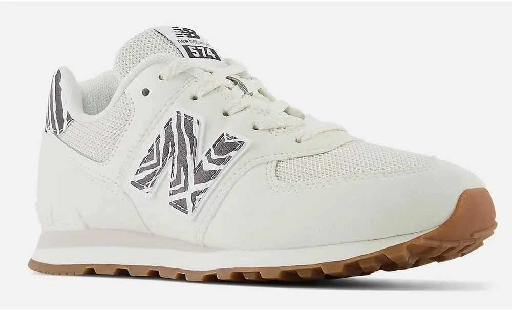 New Balance Girl's 574 V1 Animal Lace-up Sneaker