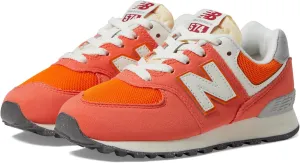 New Balance Kids 574 V1 70s Racing Lace-up Sneaker, GULF RED/WHITE, 11.5 W Little Kid (4-8 Years)