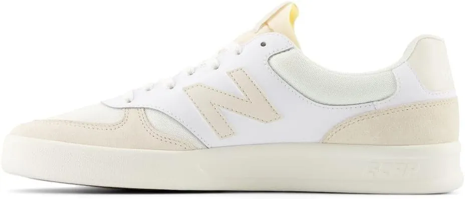 New Balance Men's 300 V3 Court Sneaker, White/Sea Salt/Linen, 9.5 Wide